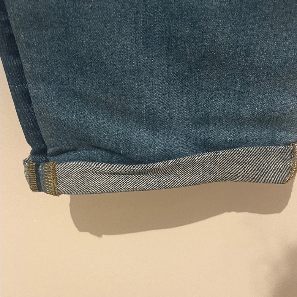 LOFT patchwork the Girlfriend cuff Jeans - image 7